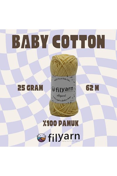 Filyarn Σετ βαμβακερών κλωστών 25 γραμμαρίων με πιστοποίηση Oeko-tex - Σετ γιλέκο μωρού και σφυρί 4 τεμαχίων