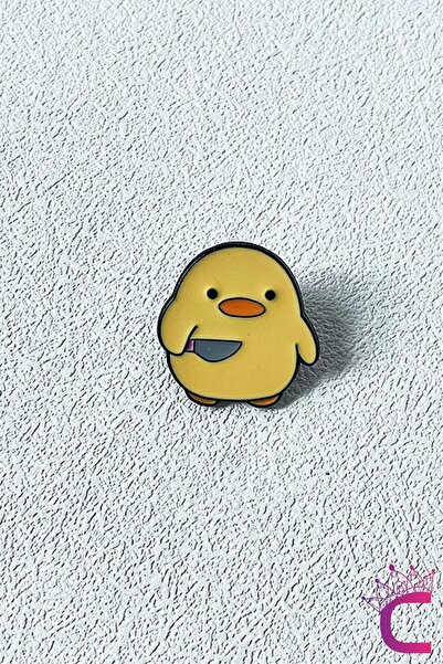 Cinderella Sevimli Yaratıcı Figürlü Ördek Tasarım Çocuk Broş - Okul Sırt Çantası Elbise Ceket Yaka İğnesi Broşu