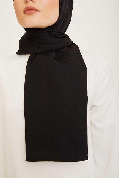 Armine Trend J.capri Black Solid Color Shawl 8-1075