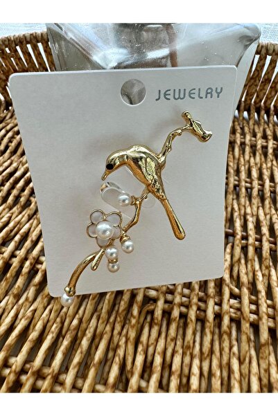 Pelin Aksesuar İncili Daldaki Kuş Broş