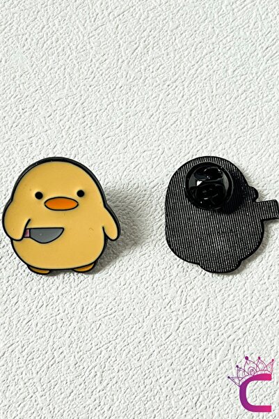 Cinderella Sevimli Yaratıcı Figürlü Ördek Tasarım Çocuk Broş - Okul Sırt Çantası Elbise Ceket Yaka İğnesi Broşu