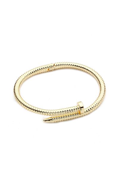 Modex Women's Gold Yellow Nail Bracelet UBL9627