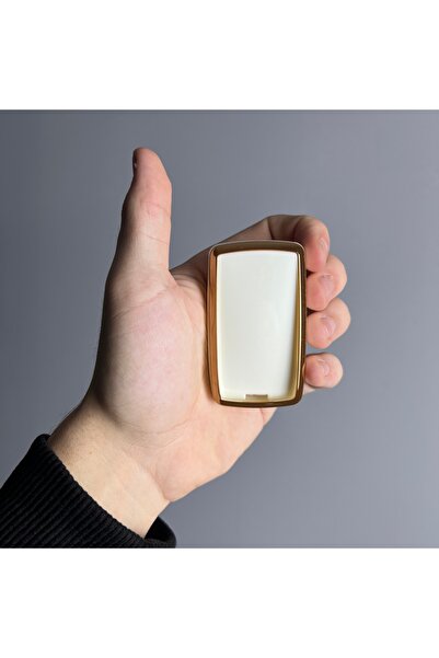 Luxe Aksesuarr Range Rover - Land Rover Smart 2017+ Husă de protecție pentru telecomandă Nano Case 5 butoane Aur alb