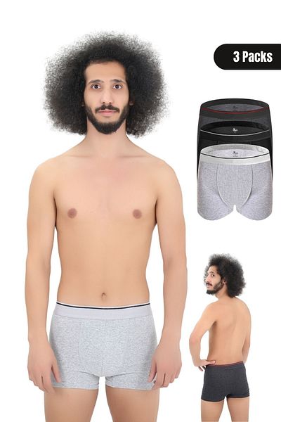 CENNETOĞLU Men's 3 Pieces Lycra Boxers Special Packaged Package