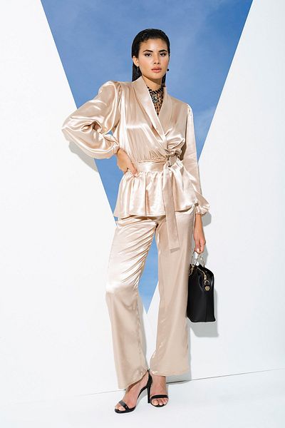 FOR YOU MODA 2-Piece Stone Pajama Set Both Inside and Outside