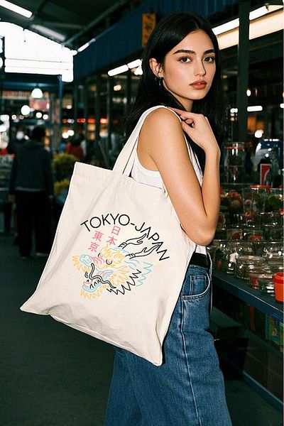 Vatkalimon Tokyo Printed Cloth Canvas Tote Bag