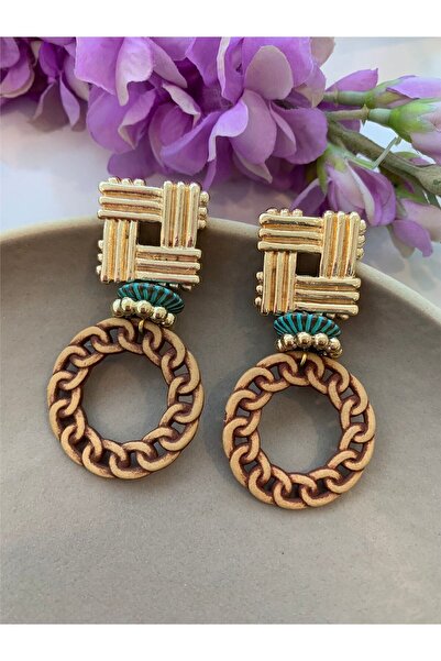 Pelin Aksesuar Örgü Boncuklu Tasarım Küpe