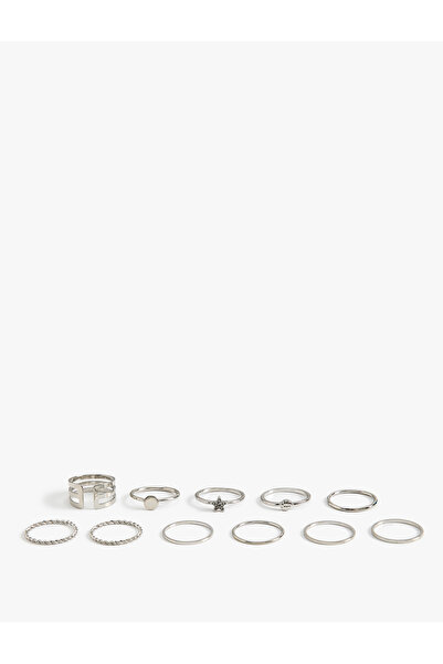 Koton Basic 11-Piece Ring Set with Star Detail