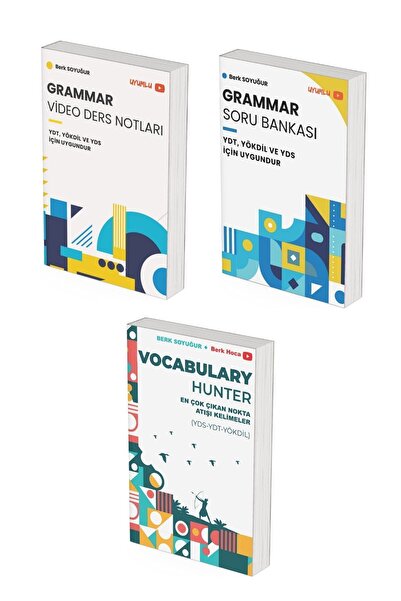 Berk Hoca YDT,YDS,YÖKDİL Vocabulary Hunter & Video Ders Notları & Grammar Sor...