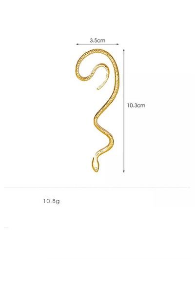 Pelin Aksesuar Gold Yılan Kulak Aksesuarı