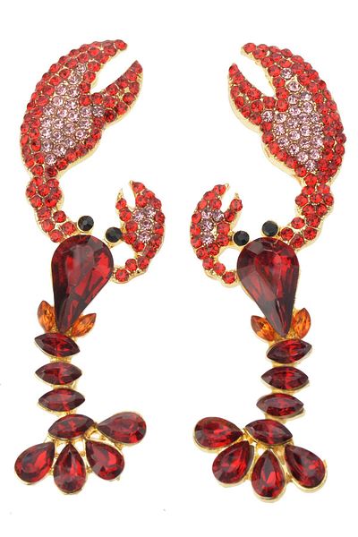 Pelin Aksesuar Red Crab Earrings