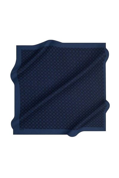 Aker Μαντίλι μονόγραμμα Navy Blue Elegance 1090500 -921