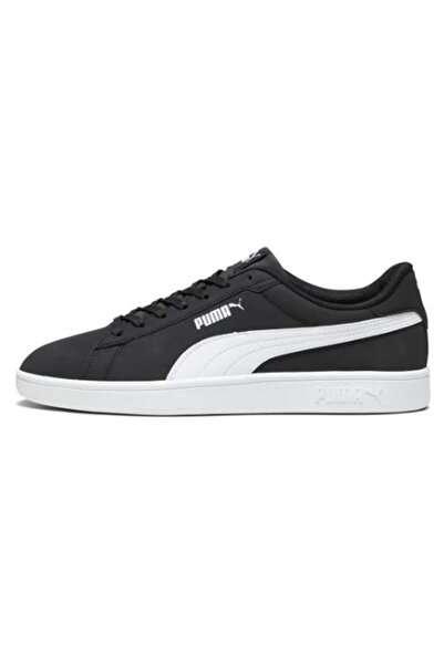 Puma 392336-01 Smash 3.0 Buck Unisex Spor Ayakkabı SİYAH-BEYAZ