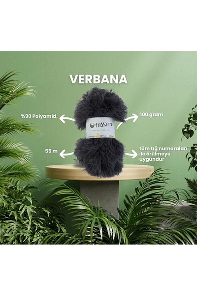 Filyarn Verbana, Knitting Rope, Bearded Rope, Fur Rope, Furry Rope, Baby Rope, Soft Rope, Cat Rope, Fringed Rope, Verba