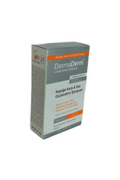 DermaDerm Hair Strengthening Shampoo Against Dandruff with Vitamin and Plant Extract - 300 ml