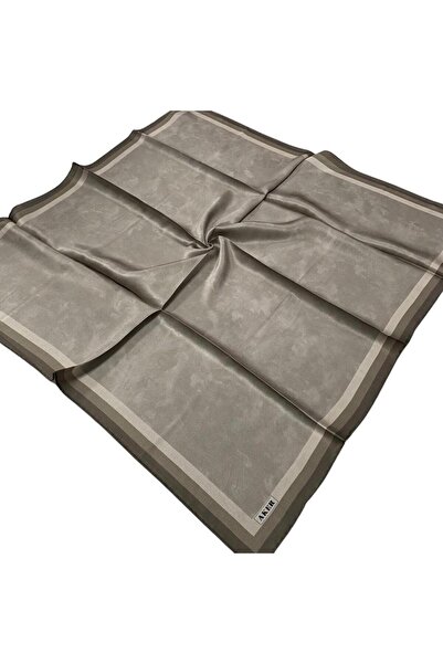 Aker Eșarfă din mătase satinată cu model de nor bej nisip 8783757 -333