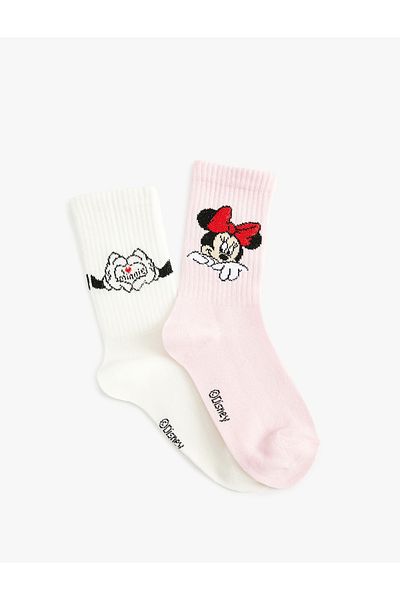 Koton 2 Pack Minnie Mouse Printed Socks Licensed