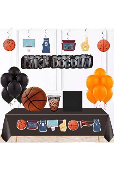 Parti Dükkanım Basketbol Doğum Günü Parti Seti 8 Kişilik