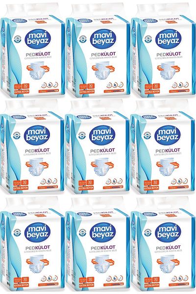 Mavi beyaz XL Extra Large Pad Absorbent Panties - 270 Pieces of Patient Diapers