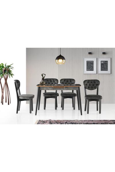 Sweet Home Masa Sandalye Milano Mdf Aris Masa +4 Adet Gala Sandalye Takım