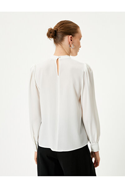 Koton Hakim golier blúzka s dlhým rukávom zahalená