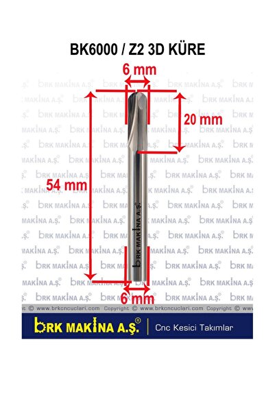 BRK 6 MM KÜRE KARBÜR FREZE