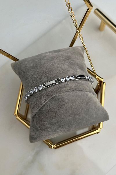Modex Zircon Stripe Stone Waterway Bracelet (17 cm)