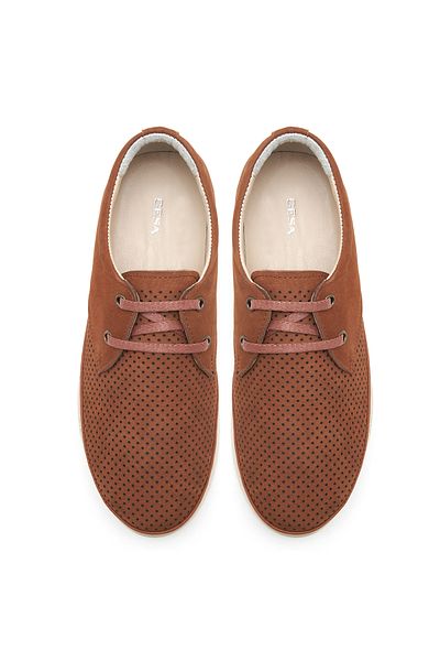 Desa Irene Tan Women's Nubuck Leather Casual Shoes