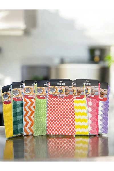 Ellesill 30 Pack Wholesale Kitchen Cloth Drying Cloth and Countertop Cloth 3-Piece 32X32 - Fast Drying
