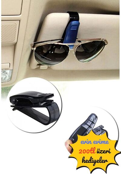 Evin Evime Suport negru pentru carduri pentru ochelari de mașină - 1 bucată