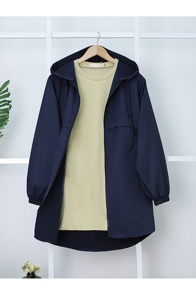 Modamorfo Καμπαρντίνα Araboy Raincoat με κουκούλα με φερμουάρ