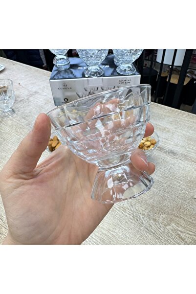 DGCHOME 12 Adet Cam Ayaklı İkramlık Reçellik