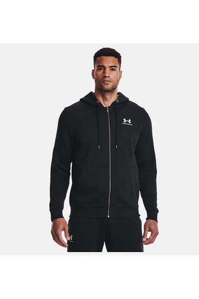 Under Armour سويت شيرت رجالي بغطاء رأس من Ua Essential Fleece Fz
