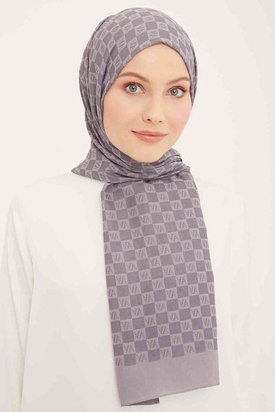 Armine Ultra Light Gray Logo Shawl - Trend a 18-21113