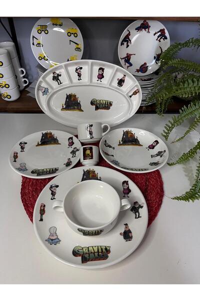 TEBAK COLLECTION TEBAK ESRARENGİZ KASABA 7 PARÇA ÇOCUK YEMEK TAKIMI