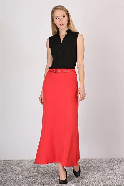 Apsen Collection Apsen Women's Pomegranate Blossom Belt Detailed High Waist S...