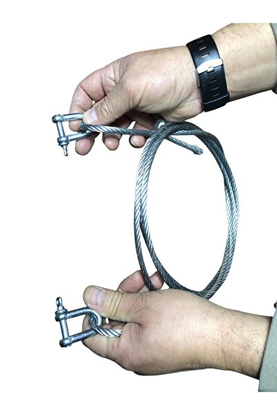 Genel Markalar Araç Çekme Halatı Çelik Çekme Halatı 6,2 mm Kalınlık 2,5 metre...