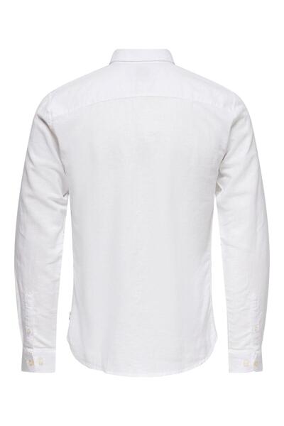 Only & Sons Onscaıden Lıfe Ls Solıd L Біла чоловіча сорочка