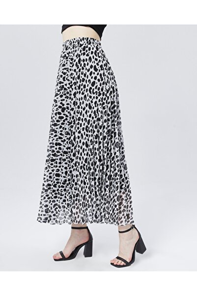 sehatex Πλισέ φούστα με σχέδιο σιφόν