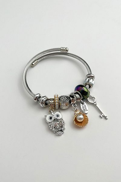 Modex Key Detail Steel Figured Spring Bracelet