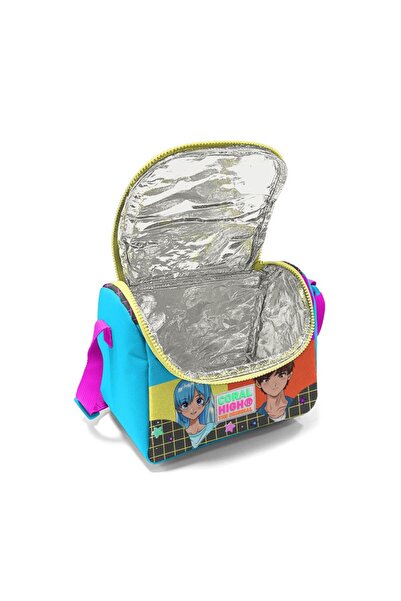 Coral High Cutie termică pentru prânz cu model anime gri albastru roz - 11737