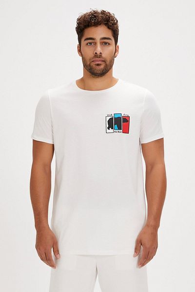 Bad Bear Grizzle Men's White Round Neck T-Shirt