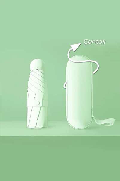 Turna Kılıflı Şemsiye - Mini Şemsiye - Kapsül Şemsiye - Seyahat Şemsiye