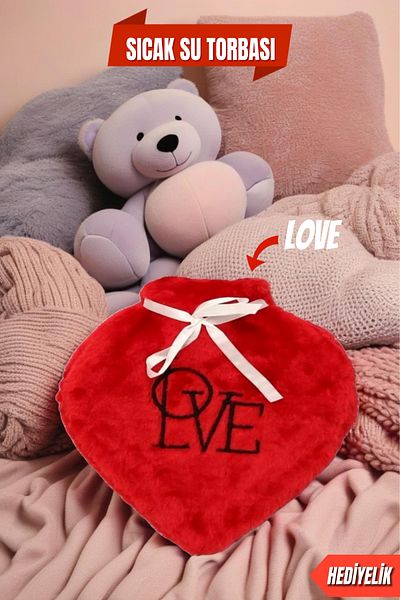 TOYFEST حقيبة هدايا قطيفة حمراء - حقيبة ماء ساخن من Love Thermofor