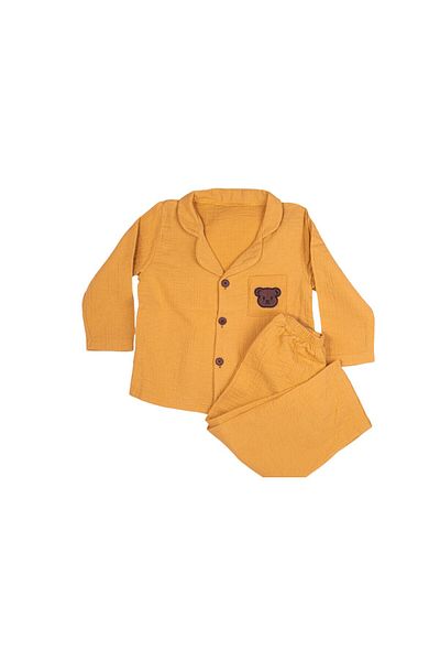 bella bonita 100% bumbac organic 3 straturi Waffle Muslin Seturi de pijamale pentru copii