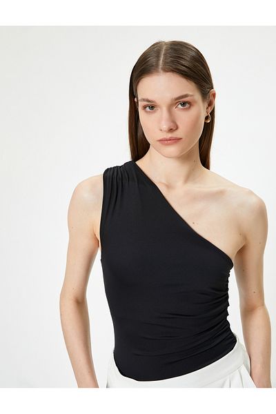 Koton Drapiertes One-Shoulder-Top in Slim Fit