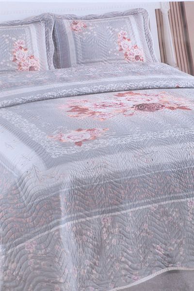 Örtüm Rosabel Single Quilted Bedspread Set - Blue