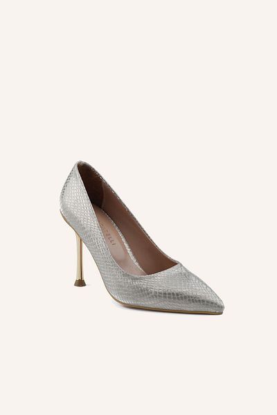 MARCATELLI Pantofi stiletto Elina cu imprimeu auriu