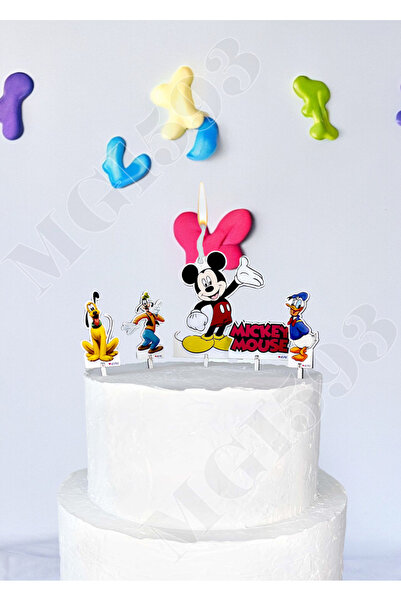 djqr 5'li Micky Mouse karakterleri doğum günü parti seti malzemeleri pasta sü...