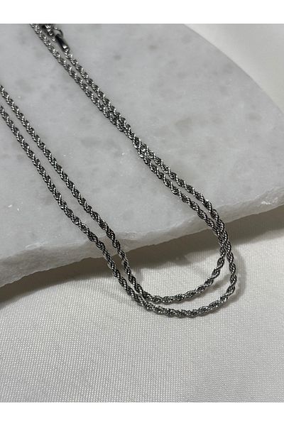 Uzak Işıklar Silver Chain Necklace